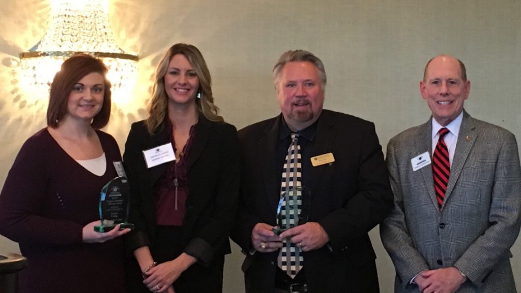 2016 Legislative Letter Writing Campaign Winners  (L-R): Erskine College, Highest % (Lee Ann Fortner, Michelle Lodato); Anderson University, Most Letters Written (Barry Ray); SCICU  President & CEO Mike LeFever