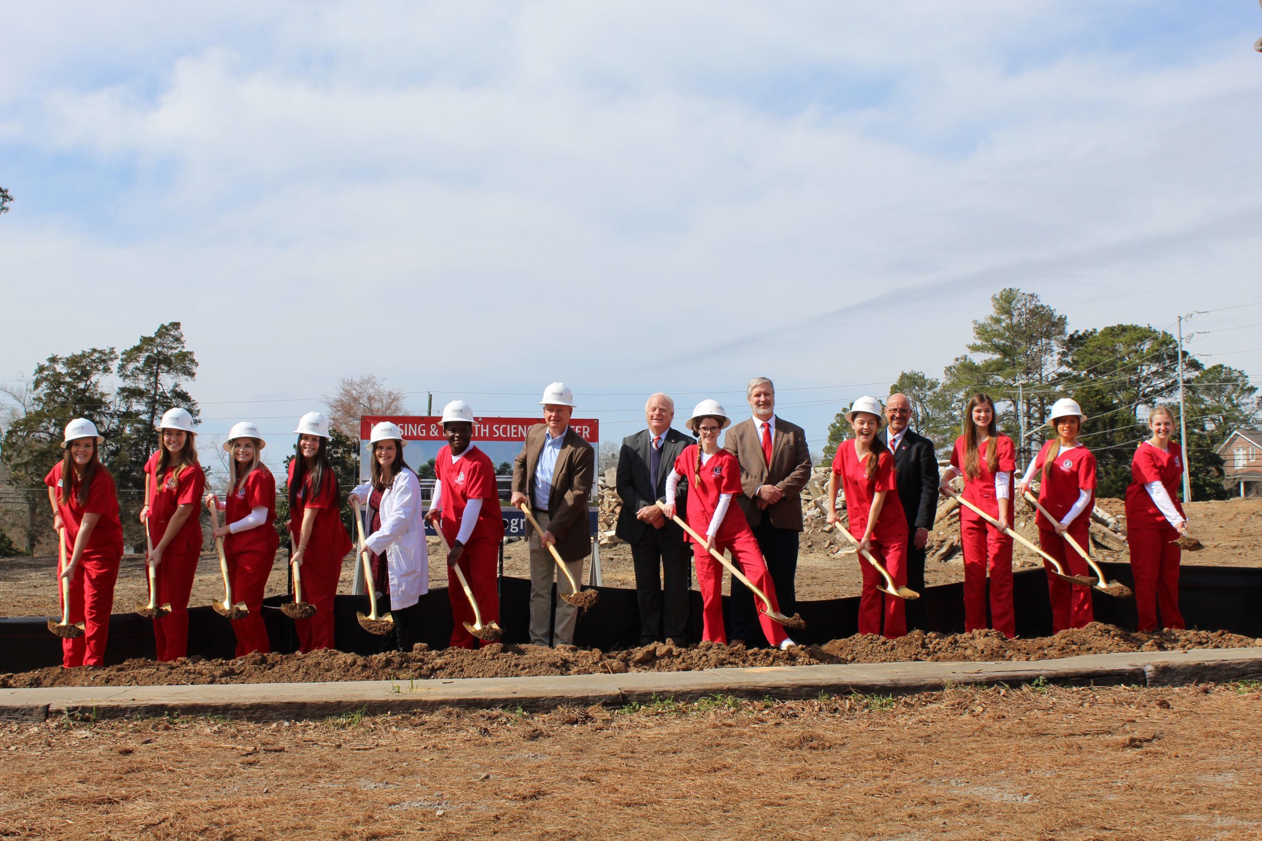 Newberry College broke ground Feb. 21 on a new Nursing and Health Sciences Center.