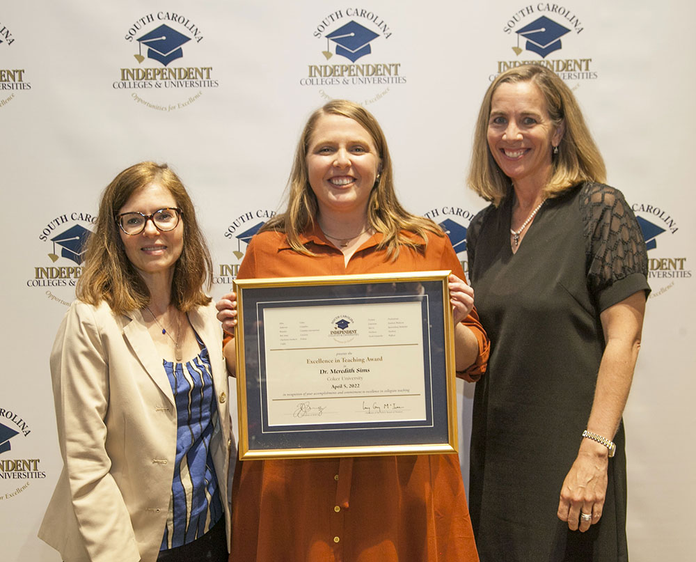 Coker University 2022 SCICU Excellence In Teaching Award Winner - Dr. Meredith Sims