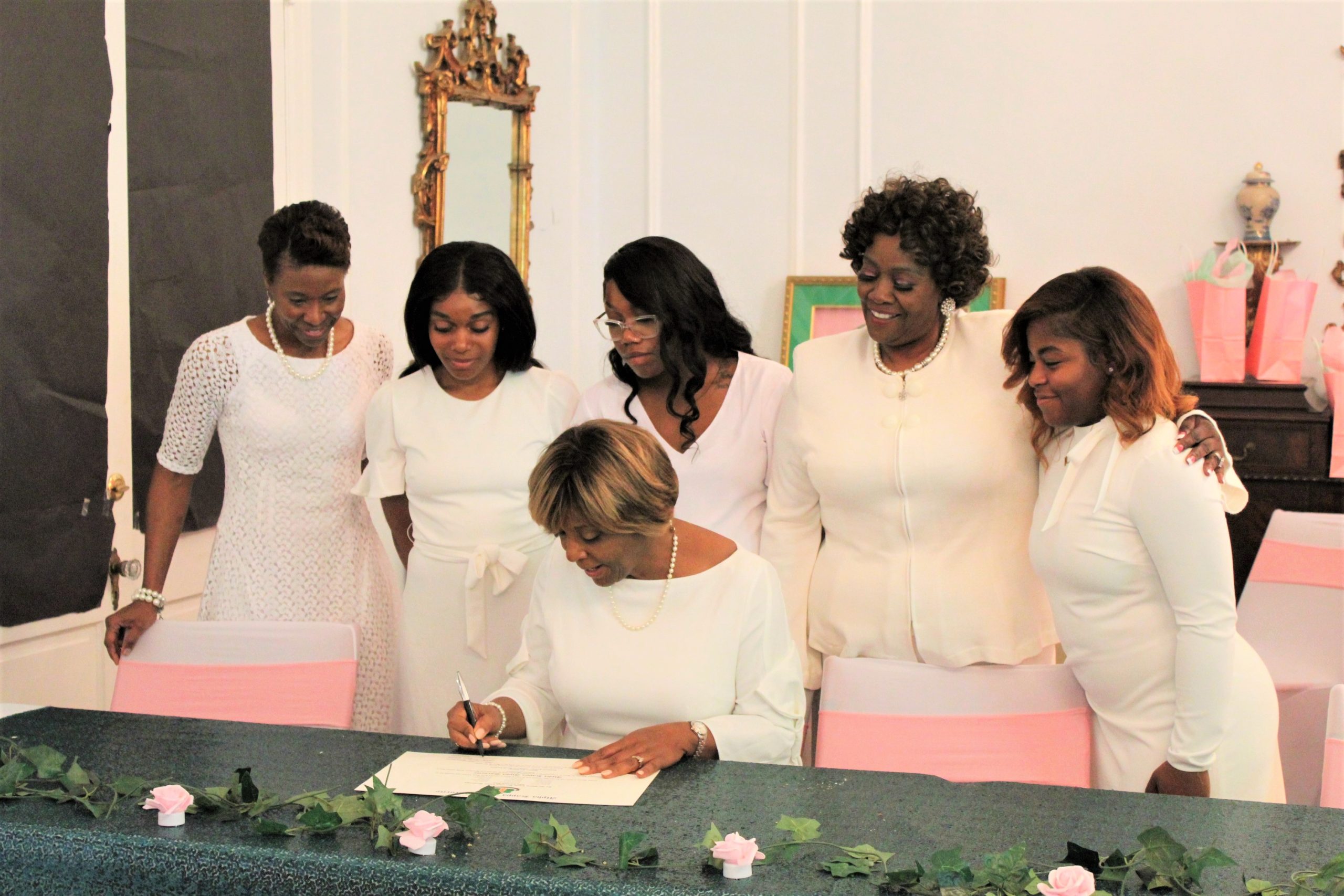The Upsilon Nu Chapter of Alpha Kappa Alpha Sorority, Inc. held a chartering ceremony and celebration April 24 on the Newberry College campus.