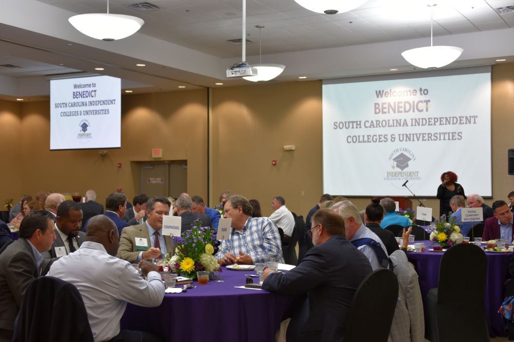 SCICU trustees, college presidents, sponsors, and guests enjoyed the luncheon provided by Perkins Management Systems.