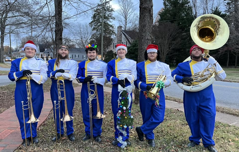 Limestone Marching Saints in the Gaffney Christmas parade