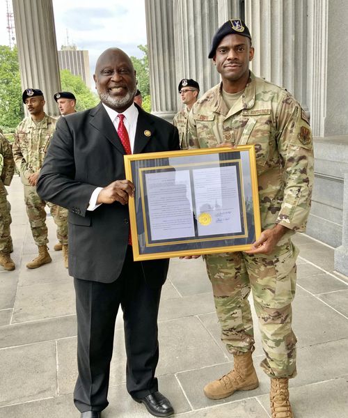 S.C. House recognizes Morris College alum as Non-Commissioned Officer of the Year at McEntire Joint National Guard Base.