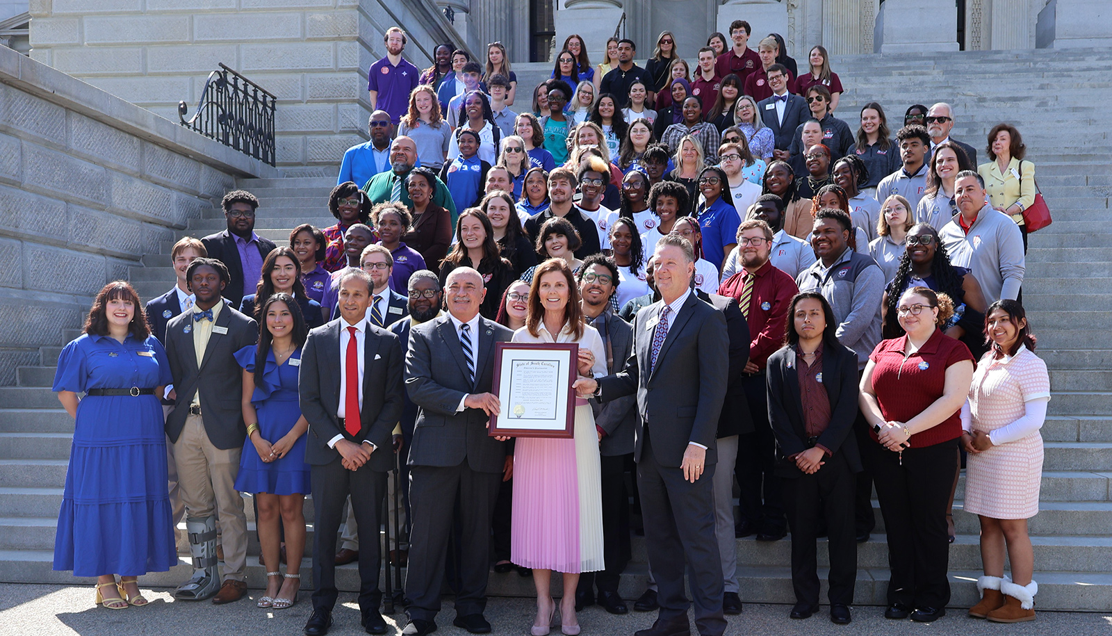 Statewide “Thanks for my Tuition Grant!” letter-writing campaign - SCICU students gathered at the South Carolina Statehouse on April 1 to express their gratitude for the General Assembly’s continued strong support of the S.C. Tuition Grants program.