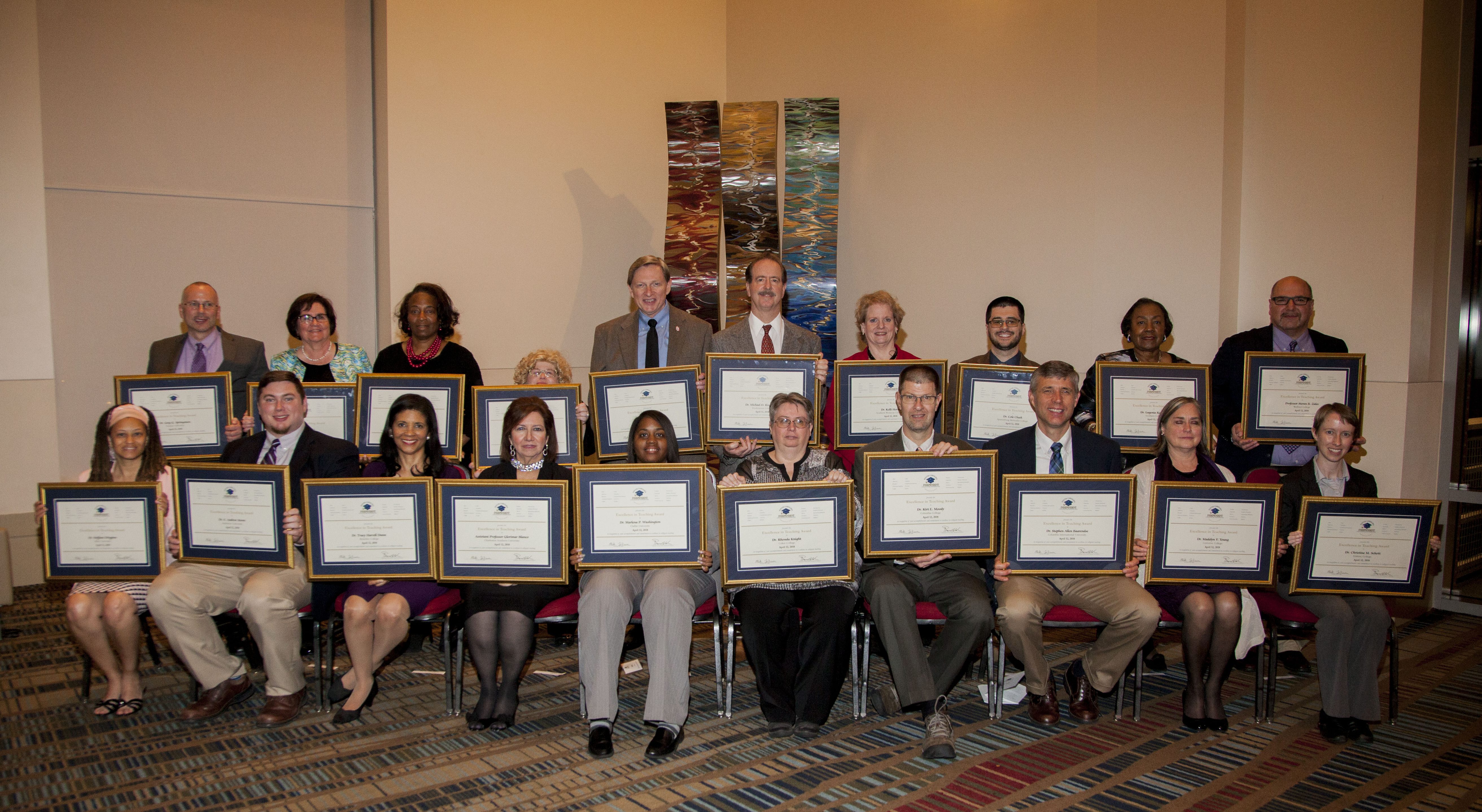 SCICU honored top college and university professors at the 2018 Excellence In Teaching Awards Dinner on April 12, 2018.
