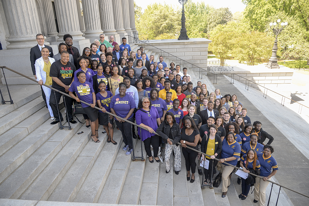 SCICU students celebrated their record-breaking legislative letter-writing campaign at 2019 State House Day. Tuition grant recipients attending SCICU colleges and universities wrote more than 9,000 letters to SC General Assembly members.