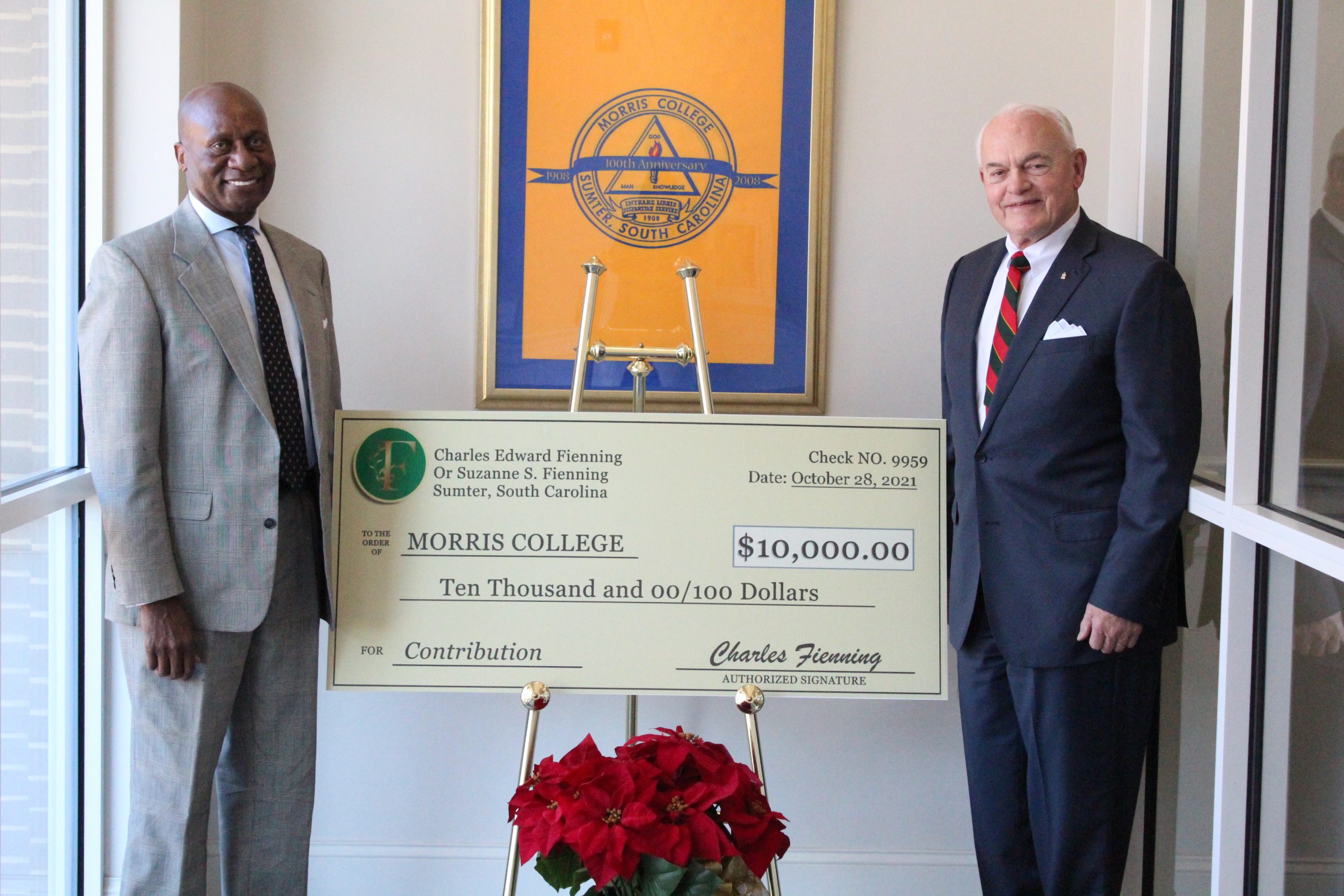 Retired Sumter business owner Charles Fienning donates to two Morris College scholarship programs