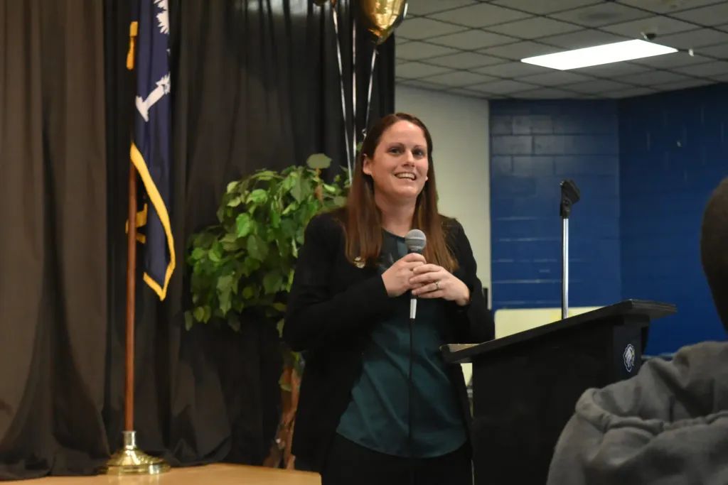 Charleston Southern alumna Amy Baldwin has received the national Robert and Patricia Kern Teacher of the Year award.