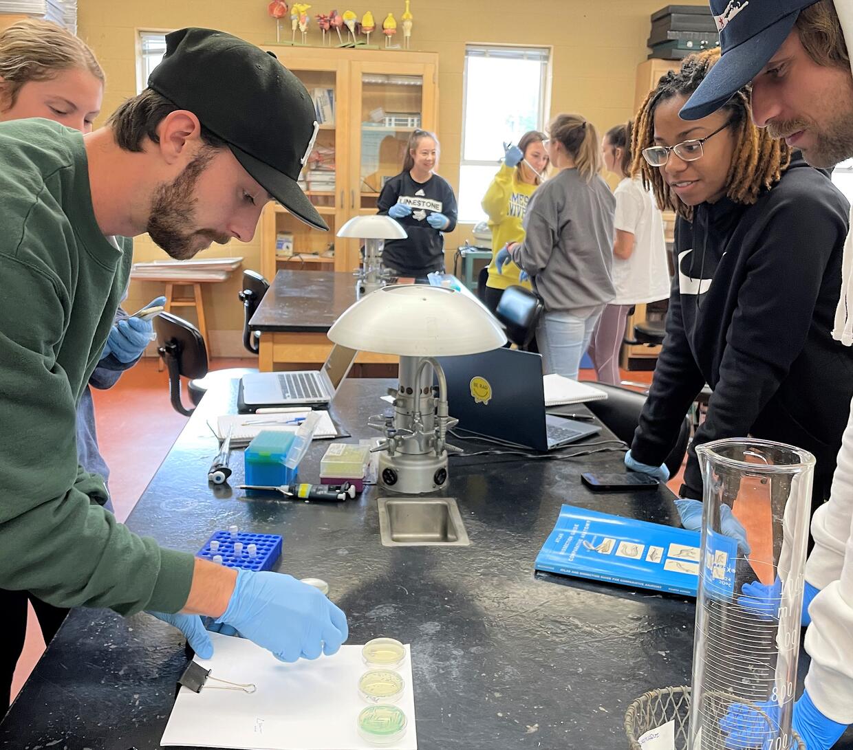 Limestone University students in a Molecular Cell Biology course have successfully performed the first CRISPR-Cas9 gene editing experiment as part of a teaching laboratory exercise on campus.