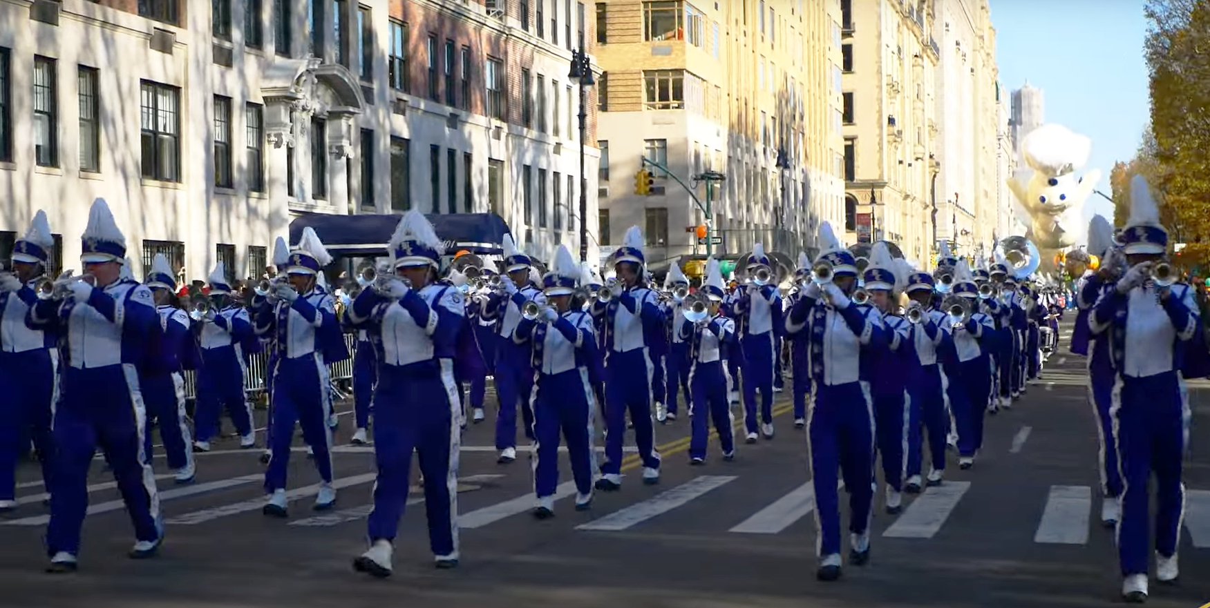 The Benedict College Marching Tigers Band of Distinction performed in the 2022 Macy's Thanksgiving Day parade.