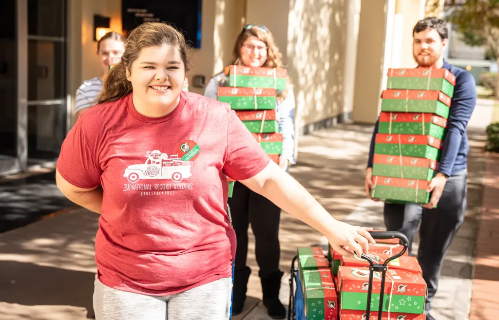Charleston Southern Univ. breaks national record for Operation Christmas Child for 4th consecutive year.