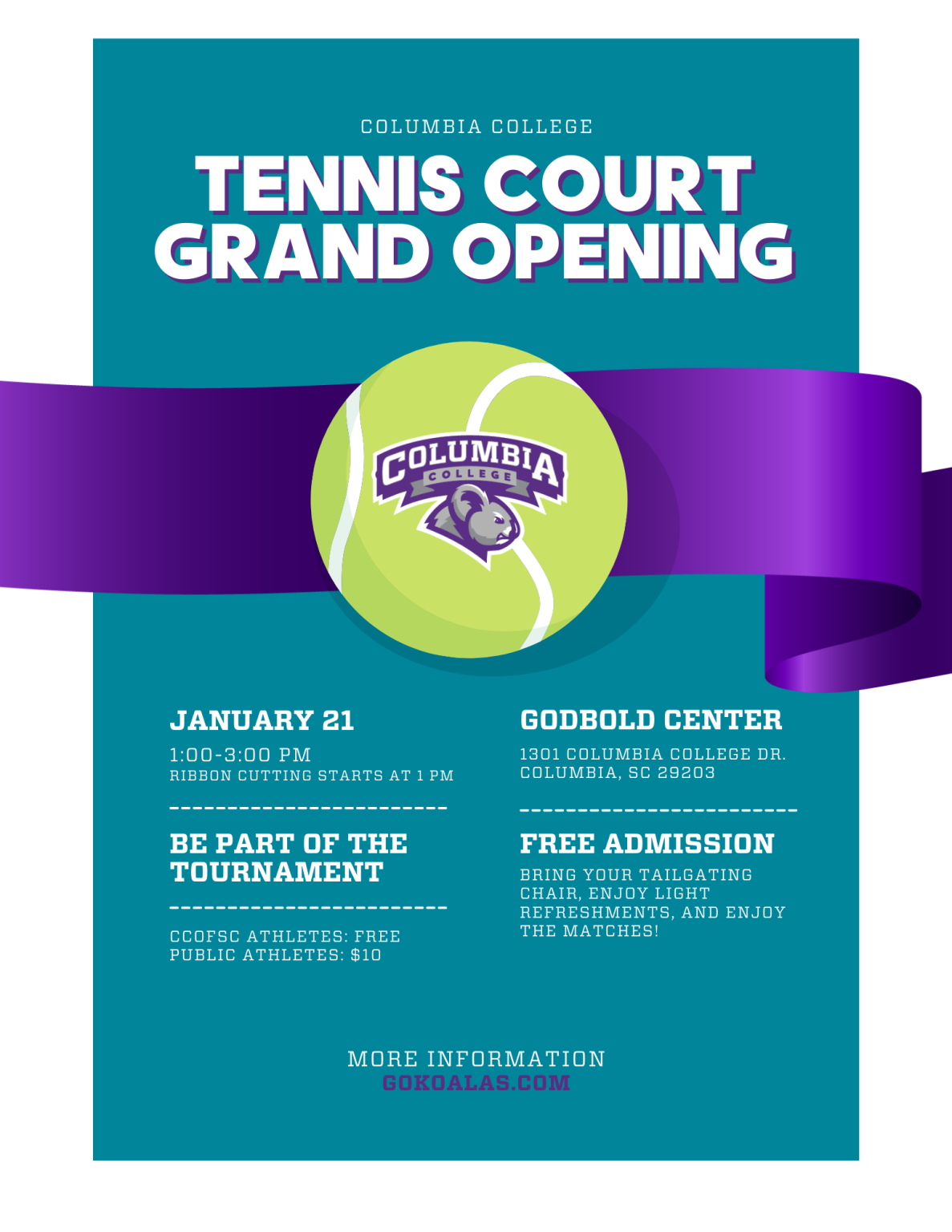 Columbia College celebrates tennis court grand opening