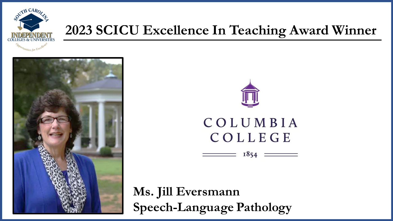 Columbia College 2023 SCICU Excellence In Teaching Award Winner - Jill Eversmann