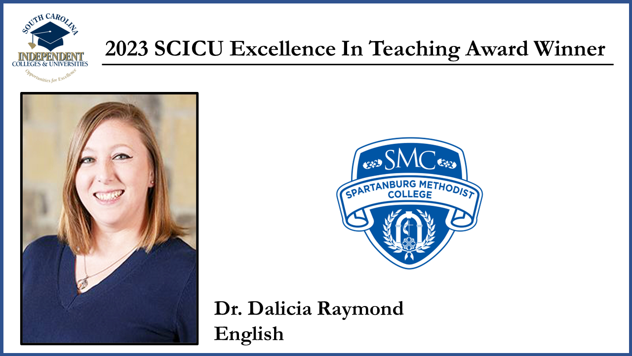 Spartanburg Methodist College 2023 SCICU Excellence In Teaching Award Winner - Dr. Dalicia Raymond