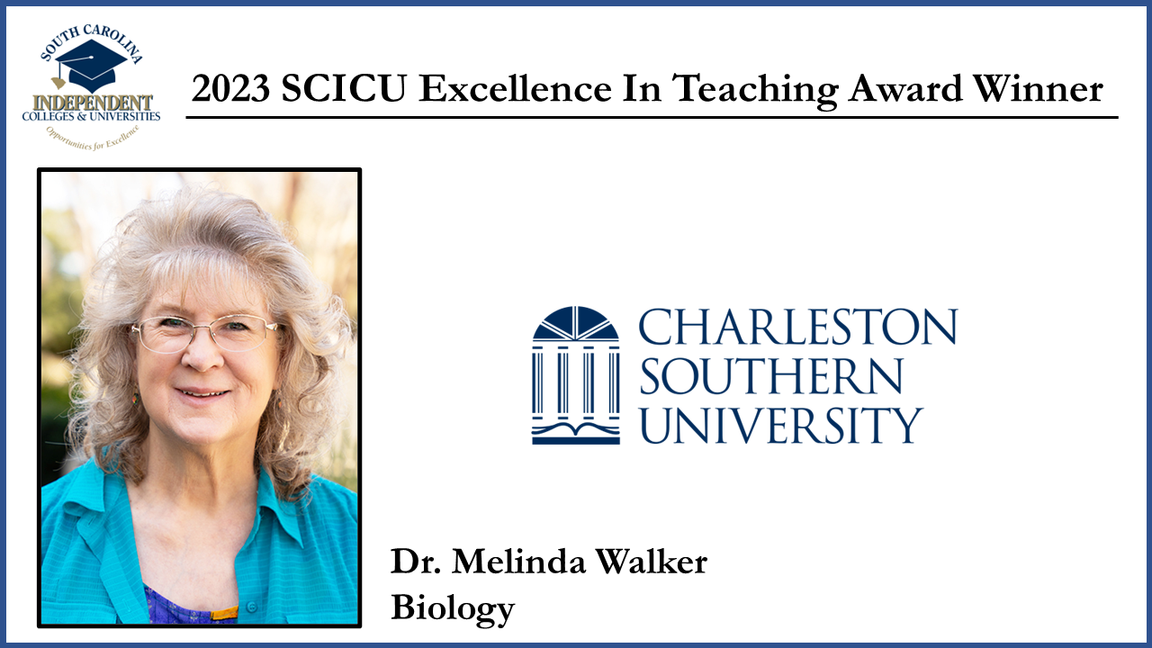 Charleston Southern University 2023 SCICU Excellence In Teaching Award Winner - Dr. Melinda Walker